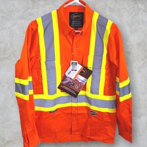 NEW - Pioneer High-Visibility Orange Safety Shirt - Small